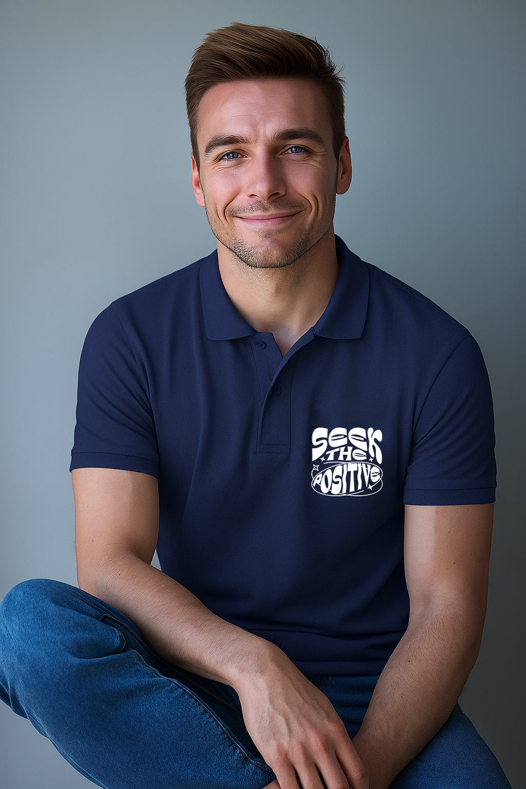 Seek The Positive Men's Polo T-Shirt