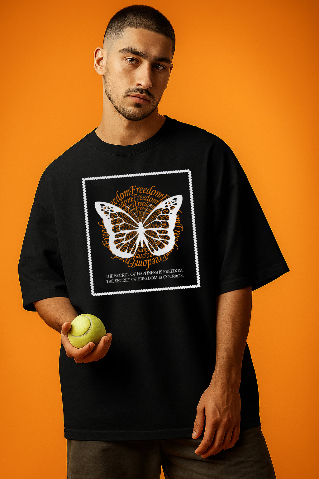 Freedom | Men Terry Oversized T-Shirt