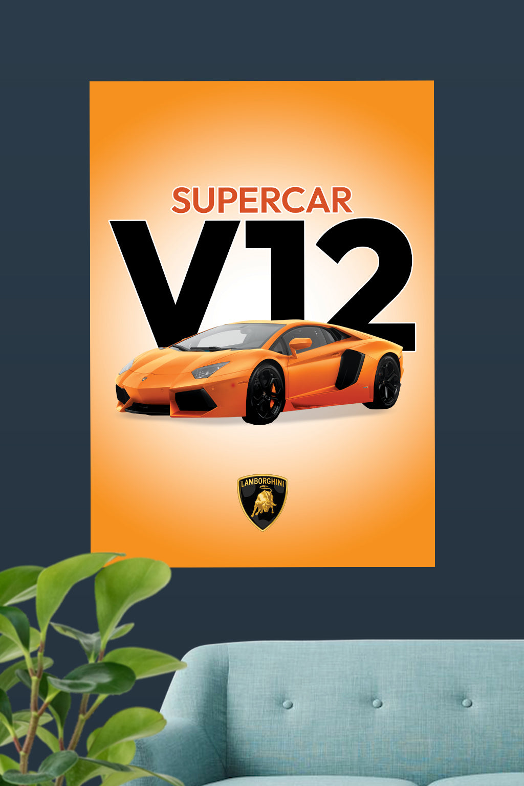 v12 Lamborghini Aventador| Car Poster